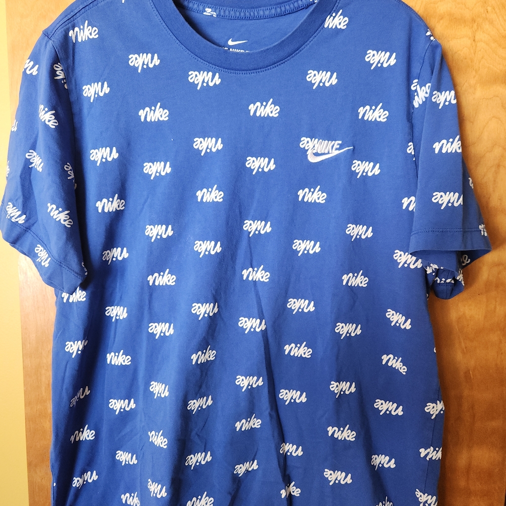 Nike Retro Style Blue Men's Shirt Sz L